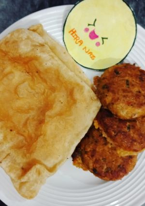 A picture of Shami Kabab With Puri..!.