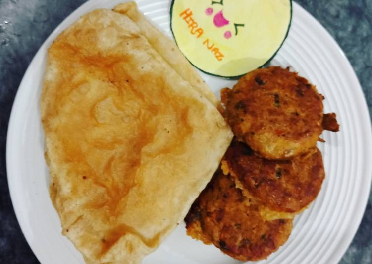 Recipe of Ultimate Shami Kabab With Puri..!