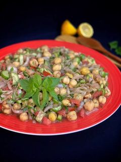 صورة لوصفة سلطة الحمص