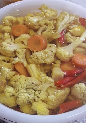 عکسی از دستور ترشی کلم و هویج