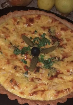 صورة لوصفة كيش بالدجاج