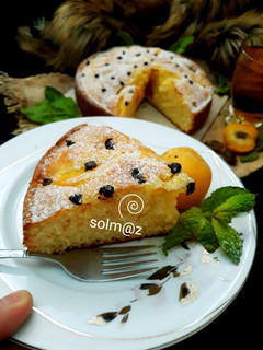 عکسی از دستور کیک زردآلو solm@z