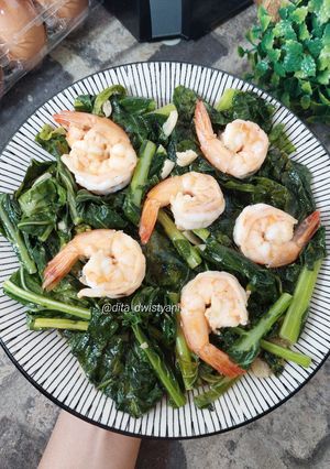 Foto resep Cah kailan udang