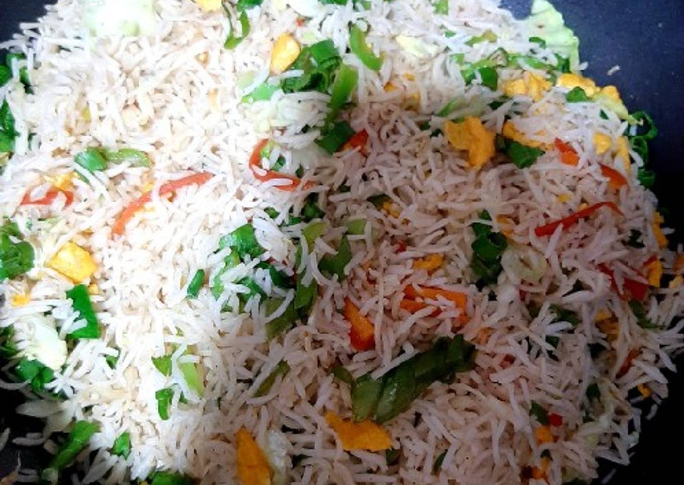 Fried rice with chicken chilli dry