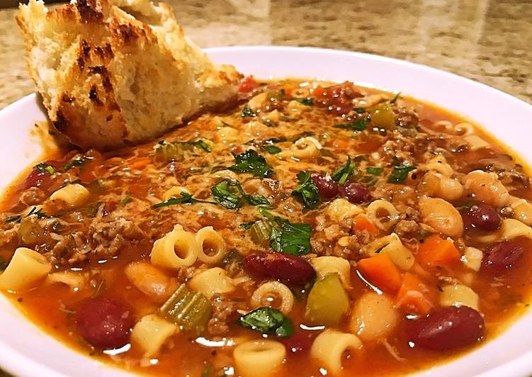 Recipe of Delicious Pasta Fagioli