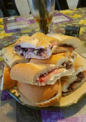Una foto de Sandwich de frijoles