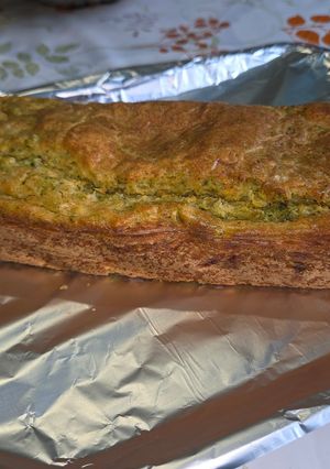 Une photo de Mon cake aux brocolis, oignons, ails et échalotes