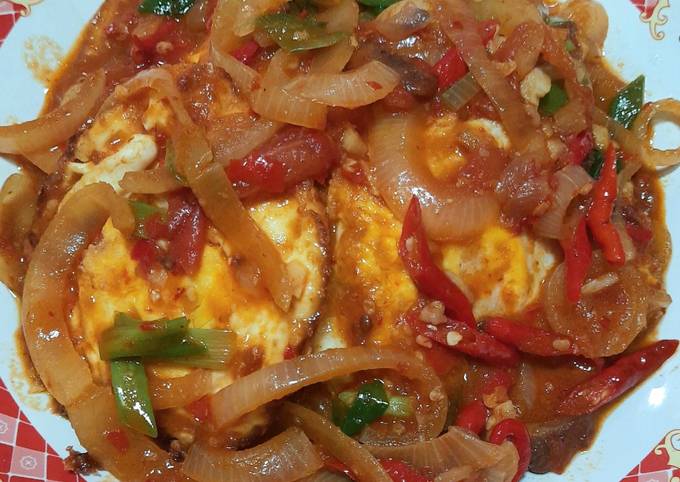 Telur ceplok sambal pedas manis