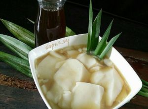 Foto resep KEMBANG TAHU Kuah Jahe (silky puding susu kedelai siram kuah jah