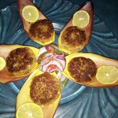 A picture of Navabi veg Kabab.