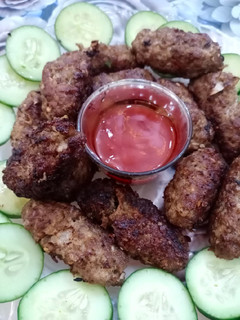 A picture of Beef kabab.