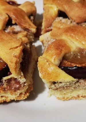 Szilvás-diós rácsos recept fotója