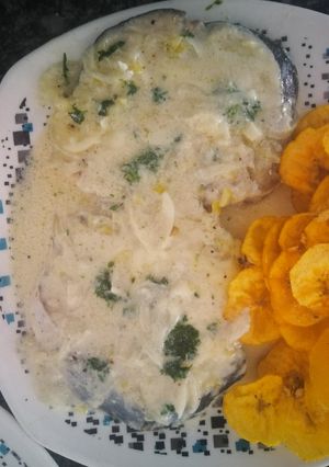 Una foto de Bagre en leche delicioso
