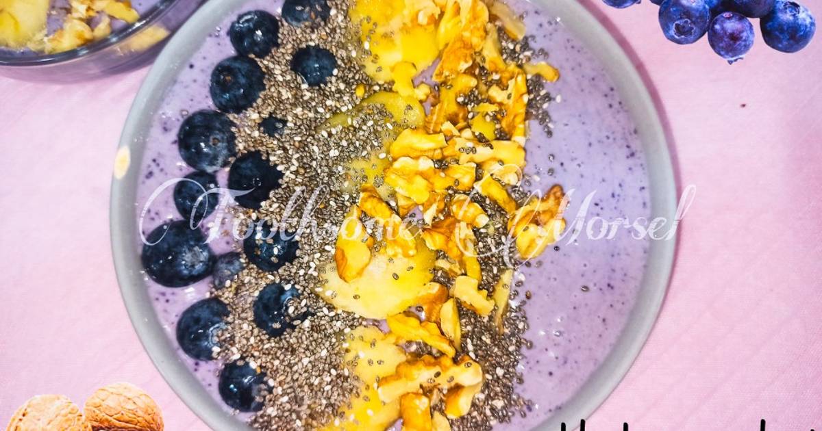 Blueberry walnut smoothie bowl walnuttwists Recipe by Toothsome