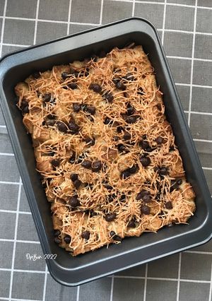 Foto resep Puding Roti Coklat Keju
