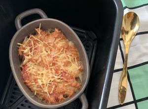 Une photo de ☆Gratin de Pâtes au Jambon, à l’Airfryer☆