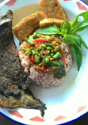 Foto resep Sambal kacang panjang kemangi
