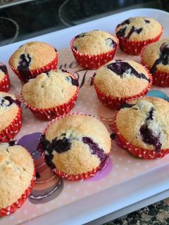 Áfonyás muffin recept fotója