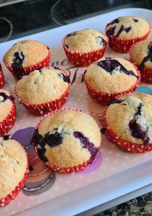 Áfonyás muffin recept fotója