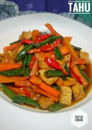 Foto resep Tumis Sayur Tahu (Wortel, Kacang Panjang)