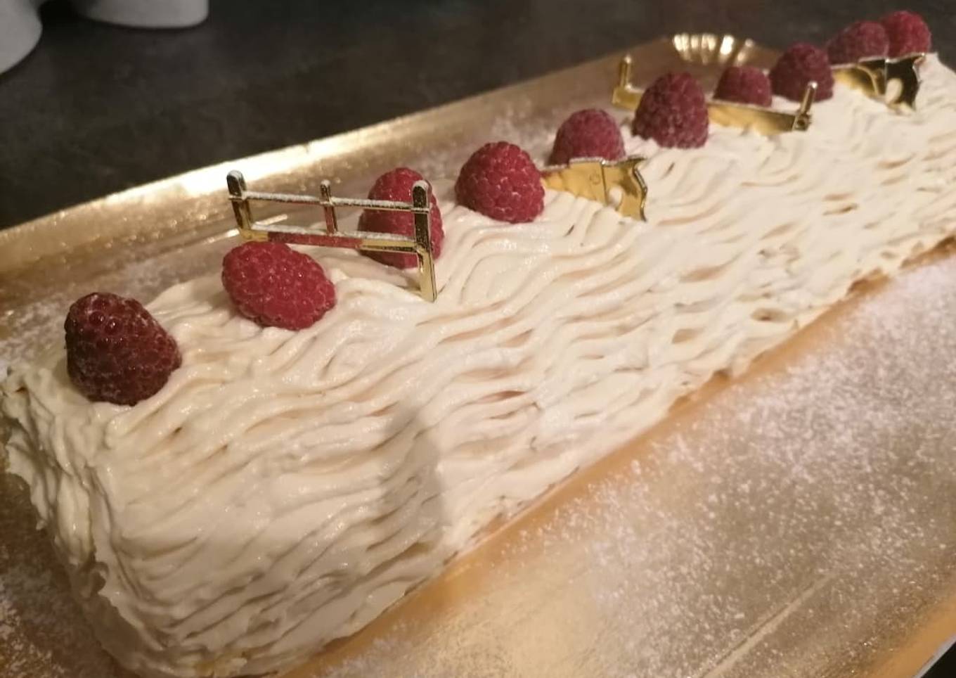 Bûche framboises (rapide et facile)