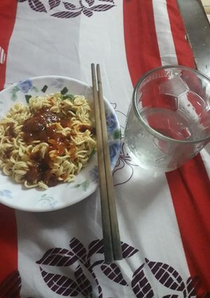 Hình của món Mì gói Omachi Spaghetti.