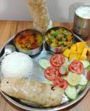 Daal Chawal Sabji Roti