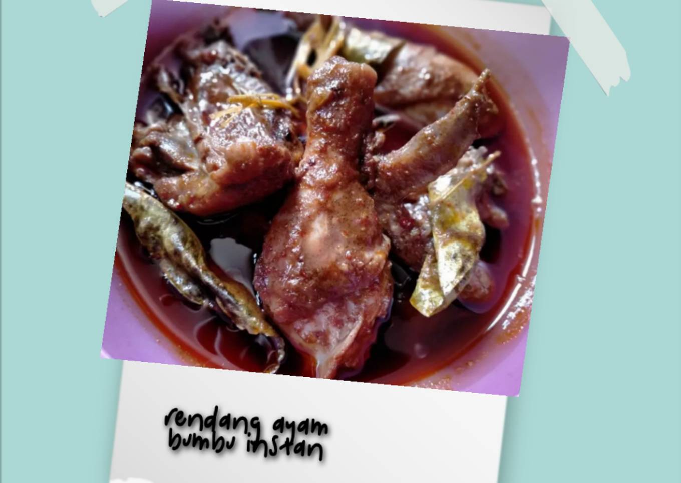 Rendang ayam bumbu instan