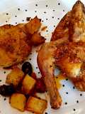 Picantón al limón con sobrasada y aceitunas