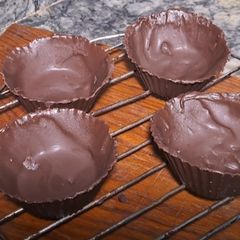 A picture of Chocolate cup children treat.