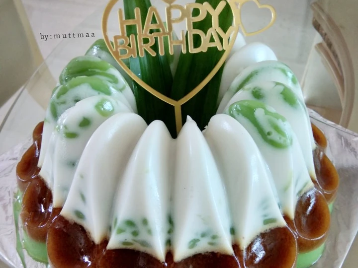 Langkah Gampang Membikin Resep 7.Puding Cendol Gula Merah Pandan yang Sempurna Anti Ribet, Mantap