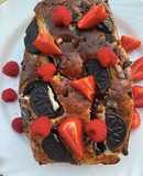 Brownie de Oreo y cheesecake