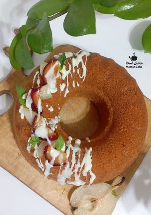 عکسی از دستور کیک پوره گلابی