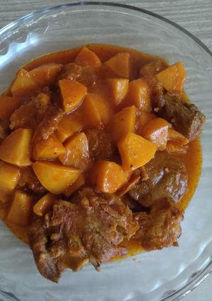 عکسی از دستور خورشت به و آلو