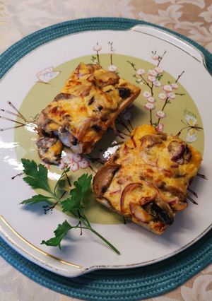 Champignon - 🥖Baguette im Airfryer überbacken Rezepthauptbild