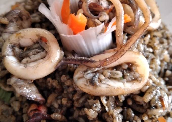 Anti Ribet, Memasak Nasi goreng cumi hitam pedas Untuk Pemula