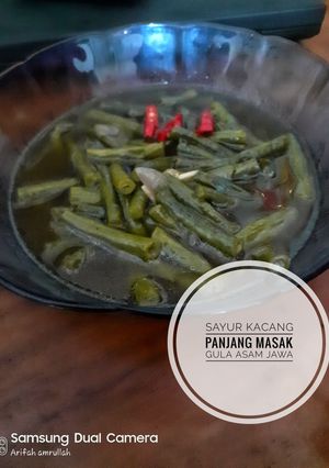 Foto resep Sayur Kacang Panjang masak gula asam jawa