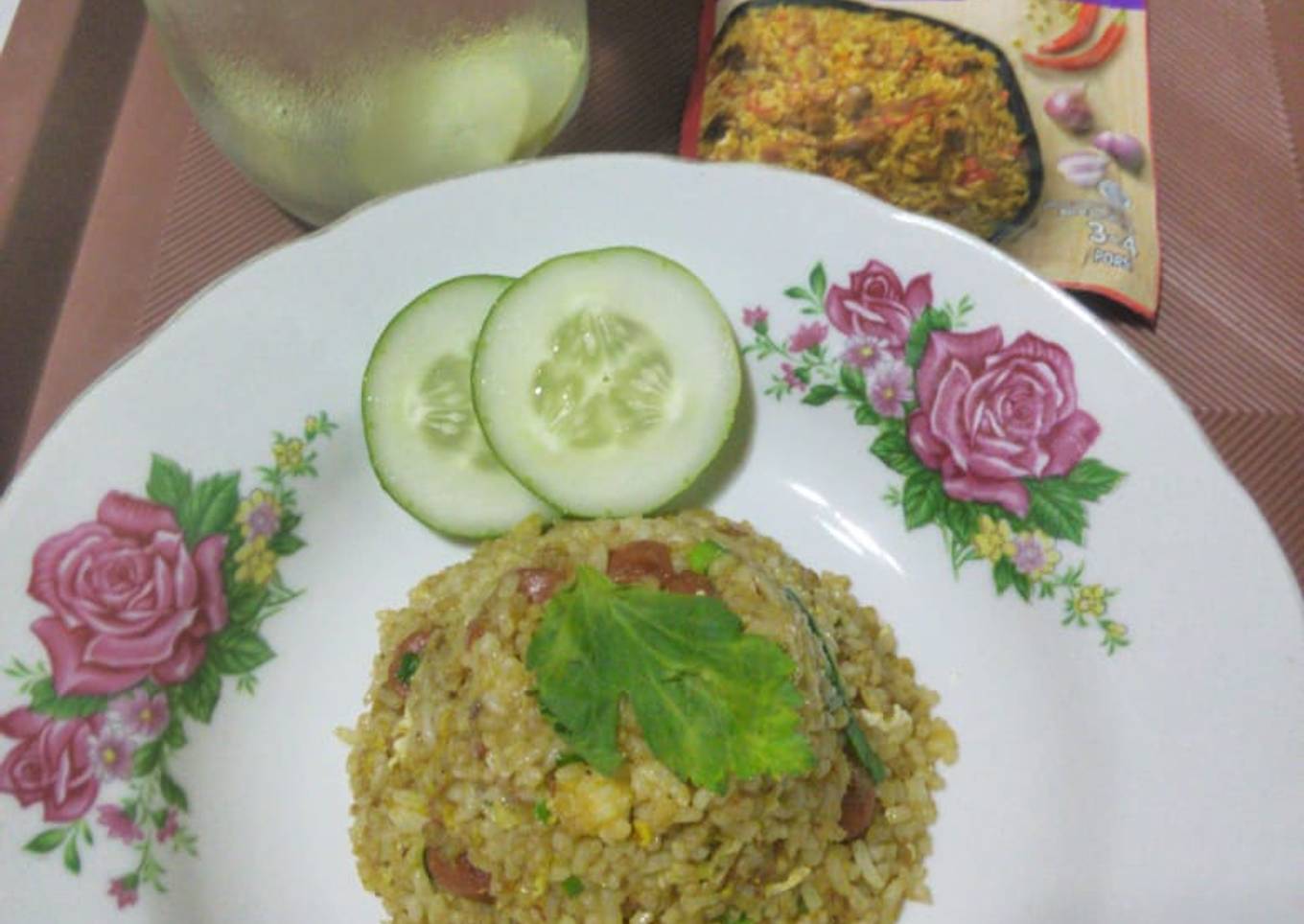 Nasi goreng Rendang bumbu royco