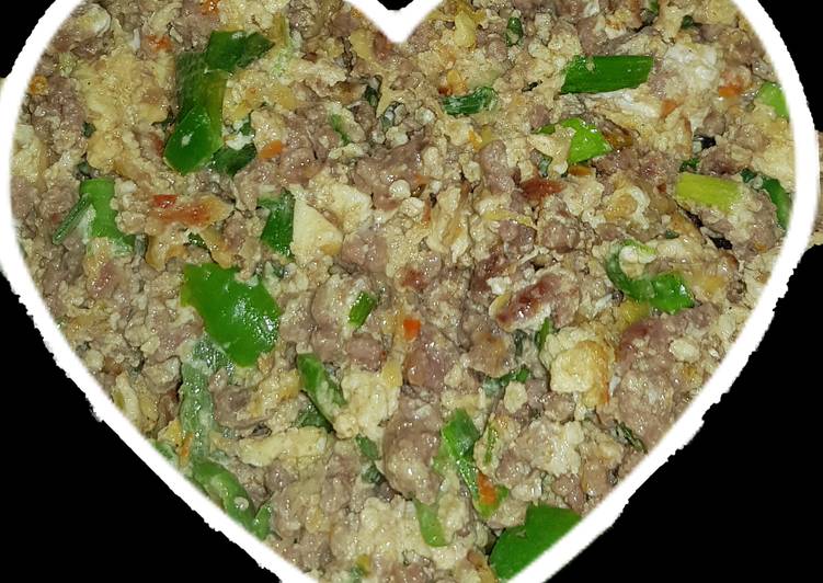 Recipe of Favorite Scramble minced beef and egg