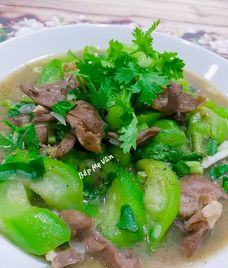 tim heo xào mướp