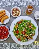 Salad rau mầm cá hồi