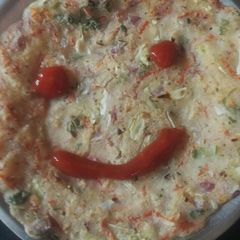 A picture of Rawa mix veg cheela.