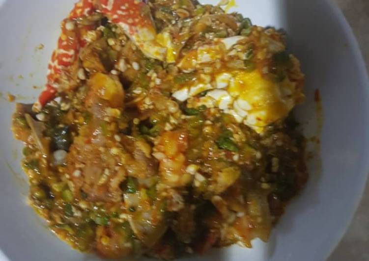 Easiest Way to Prepare Award-winning Okro with crab and shrimps