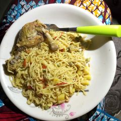 A picture of Chicken noodles.