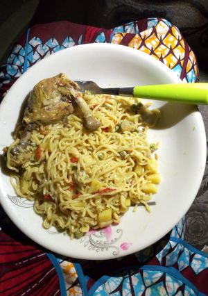 A picture of Chicken noodles.