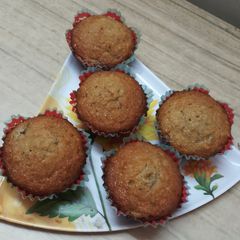 Banana oat muffins A picture of Banana oat muffins.