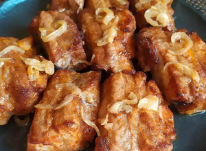 Фото Вкусные свиные рёбра.