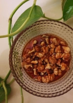 عکسی از دستور گلشیره گردو با سیروپ گلابی