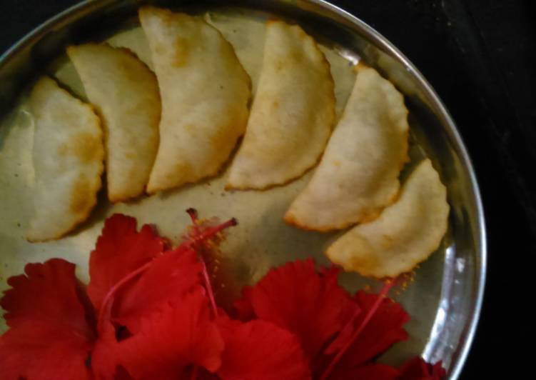 Recipe of Perfect Malai pedha karanji gujiya