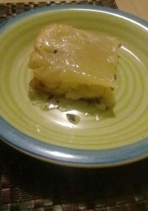 Una foto de Postre griego de semolin (γαλακτομπούρεκο) 🇬🇷😍